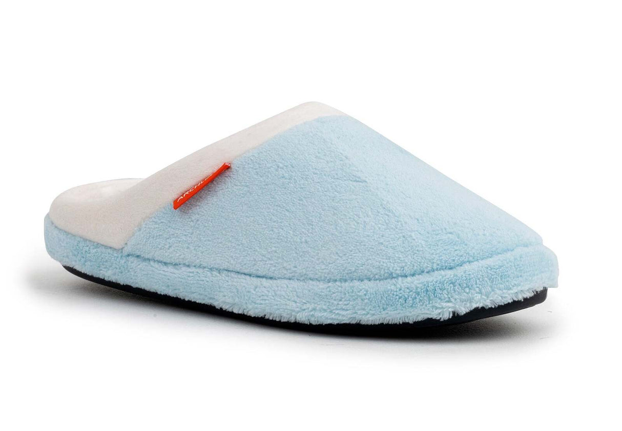 ARCHLINE Orthotic Slippers Slip On Arch Scuffs Pain Relief Moccasins - Baby Blue