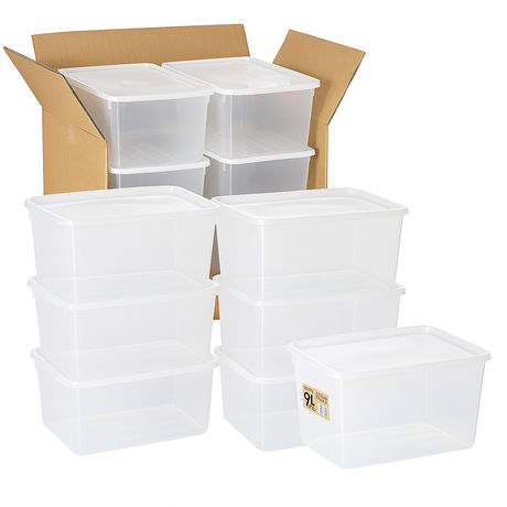 11x 9 Litre Food/Storer Storage Containers w/ Lids Bulk Lot 31x22x18cm - Made in Australia
