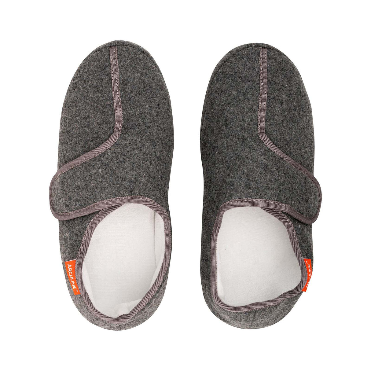ARCHLINE Orthotic Plus Slippers Closed Scuffs Pain Relief Moccasins Extra Wide - Grey