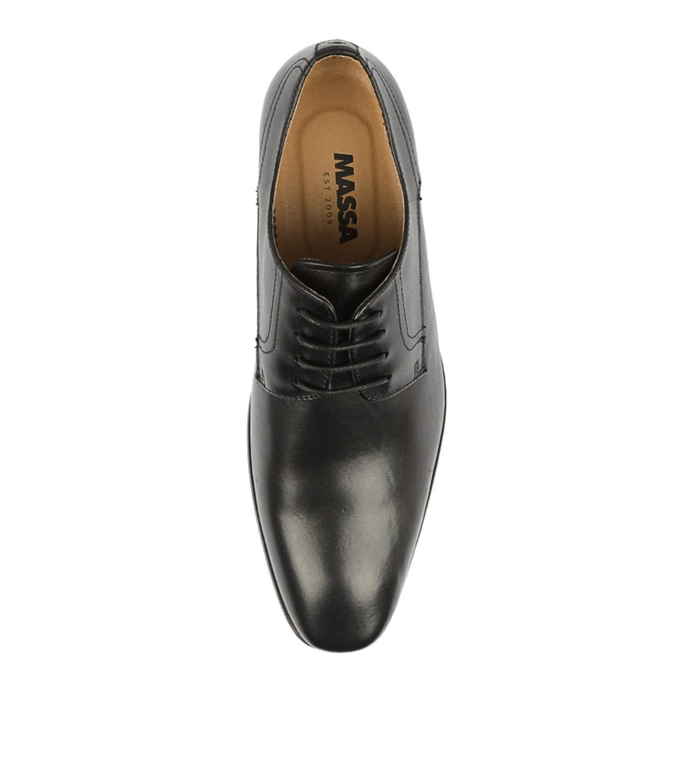 Massa Leather Derby Dress Lace Up Shoes Wedding Business Formal in Black