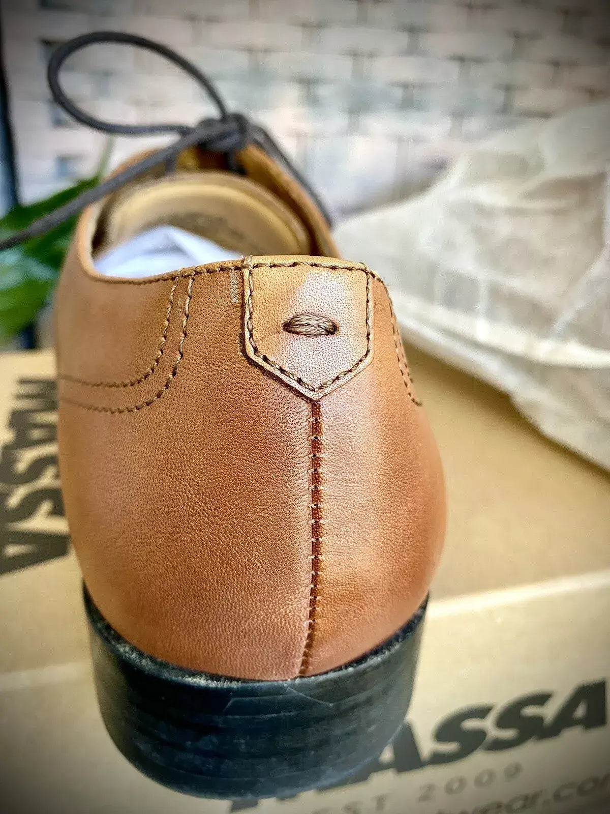 Massa Ascoli Leather Dress Shoes (Tan) - Formal Lace Up Shoes for Business/Weddings
