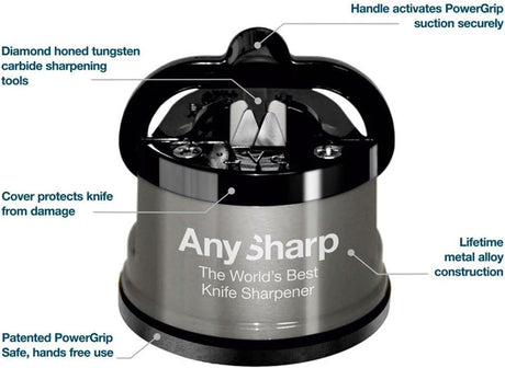 Any Sharp Pro Worlds Best Knife Sharpener for Knives Blades Scissors