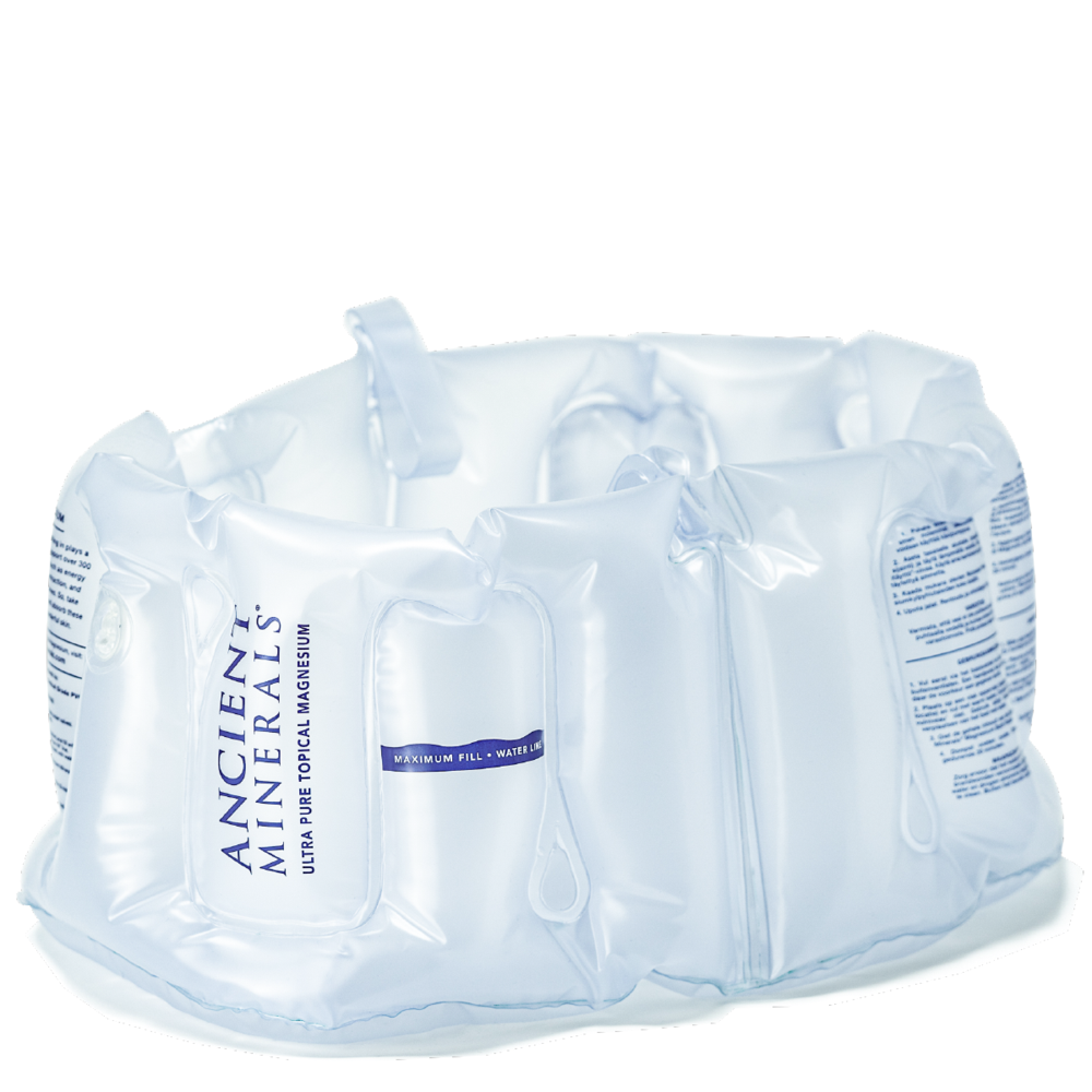 Ancient Minerals Inflatable Magnesium Foothbath Kit with Mag Flakes