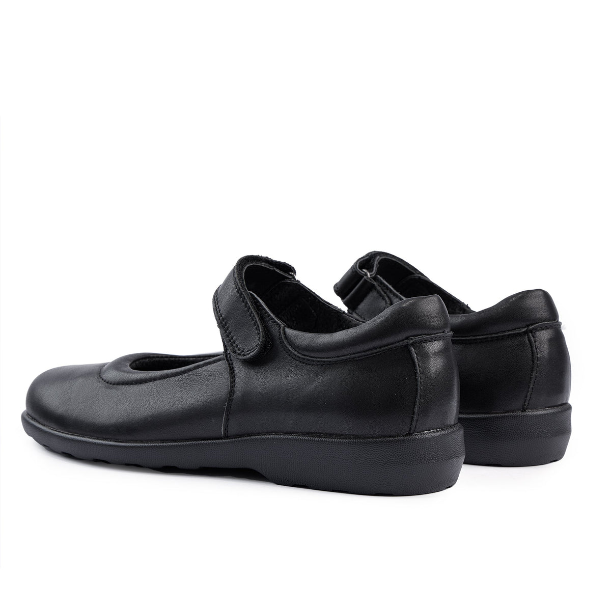 Sfida Ava 2 Senior Kids Leather Mary Jane School Shoes - Black (Girls)
