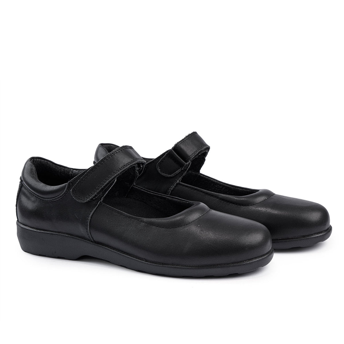 Sfida Ava 2 Junior Kids Leather Mary Jane School Shoes - Black (Girls)
