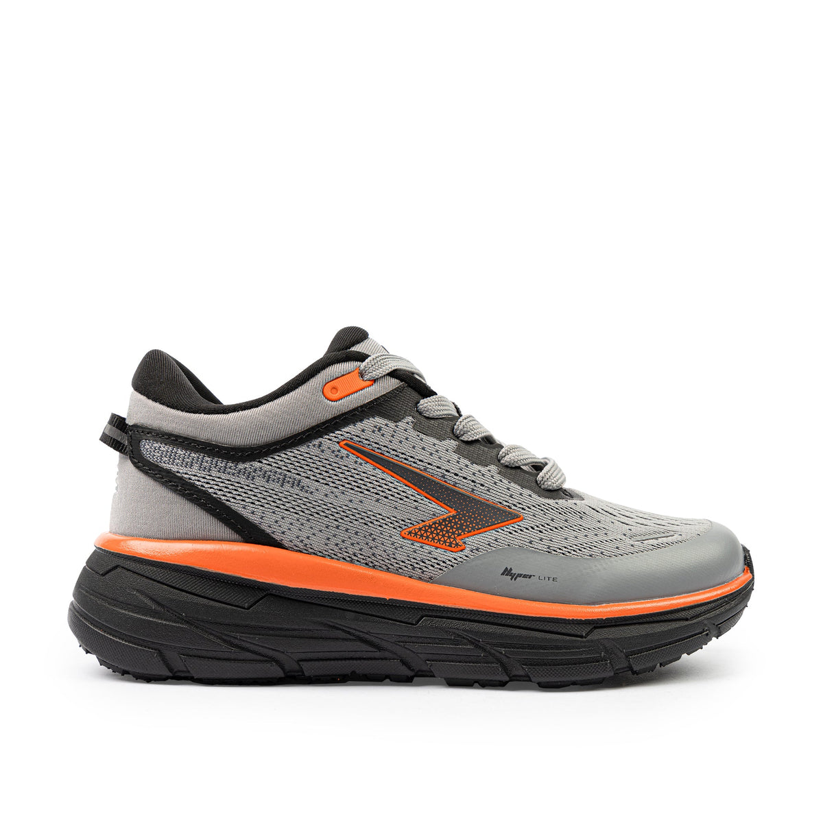 Sfida Axion Boys Lace Up Runners - Grey/Black/Orange (Kids Sneakers/Shoes) - GREY/BLACK/ORANGE