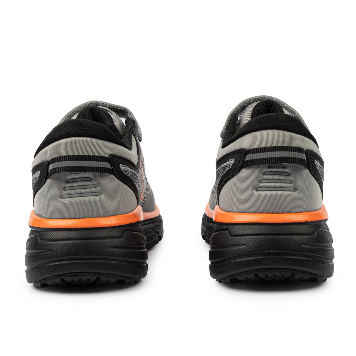 Sfida Axion Boys V Strap Runners - Grey/Black/Orange (Kids Sneakers/Shoes)