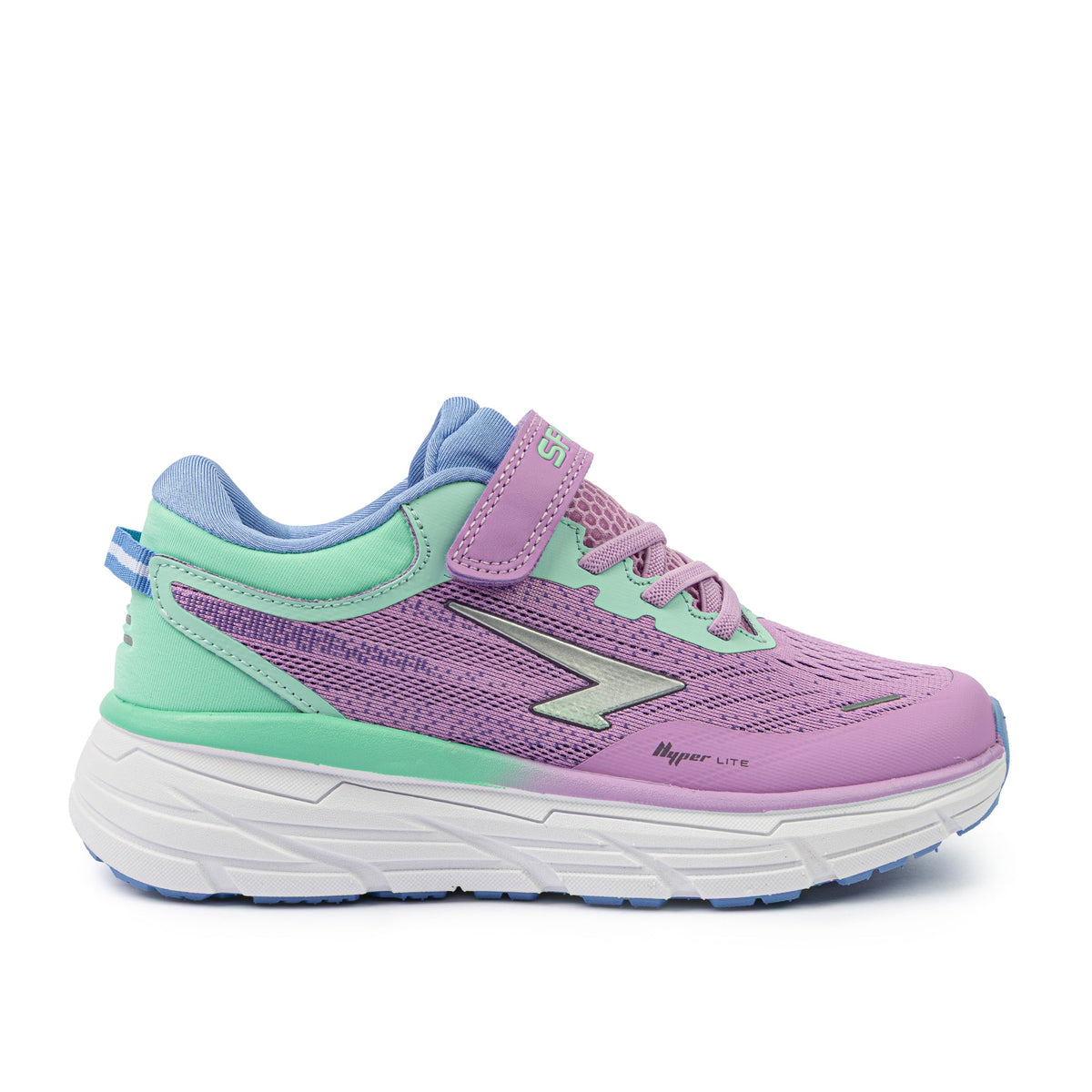 Sfida Axion Girls V Strap Runners - Lilac/Mint (Kids Sneakers/Shoes) - LILAC/MINT
