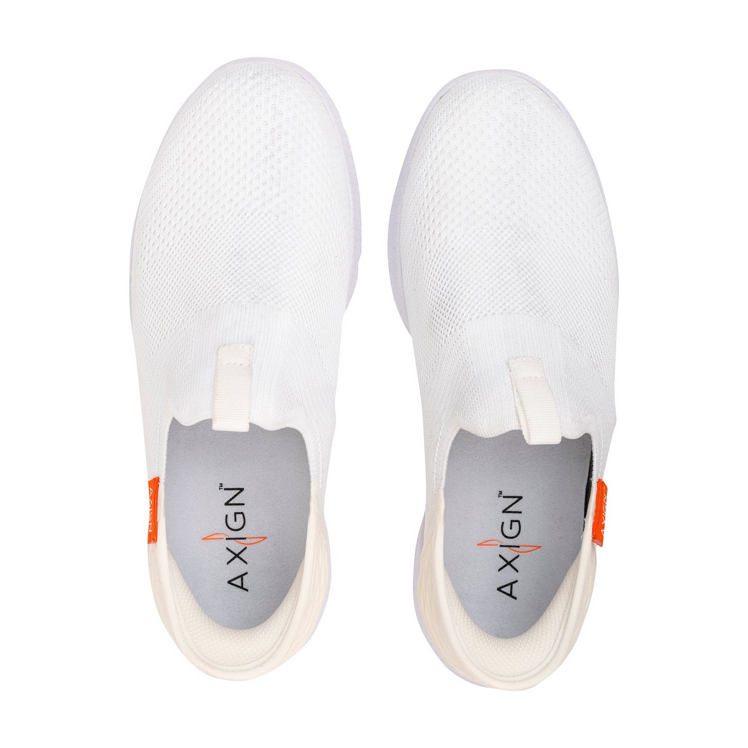 Axign Slipstream Lightweight Slip-On Orthotic Shoes Everyday Sneakers in White