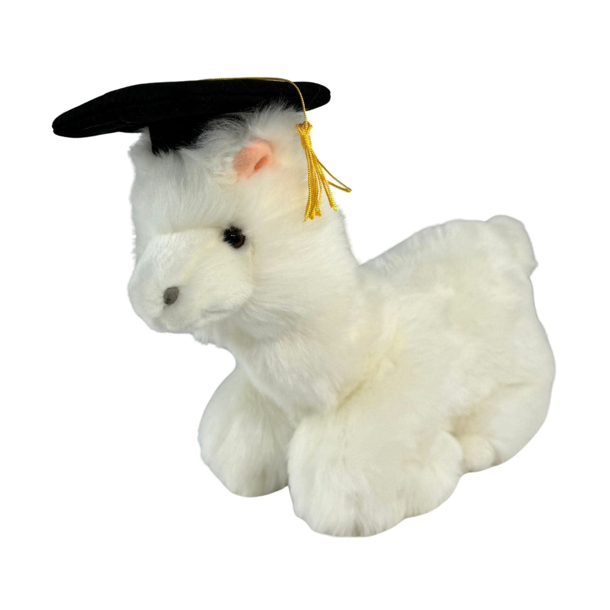 Bocchetta Alfredo 25cm Graduation Alpaca Plush Toy - White (Stuffed Animal Grad Gift)