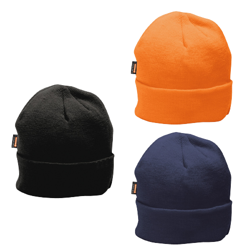 Portwest Insulatex Beanie Thermal Insulated Acrylic Hat Warm Winter Cap Knit - Navy