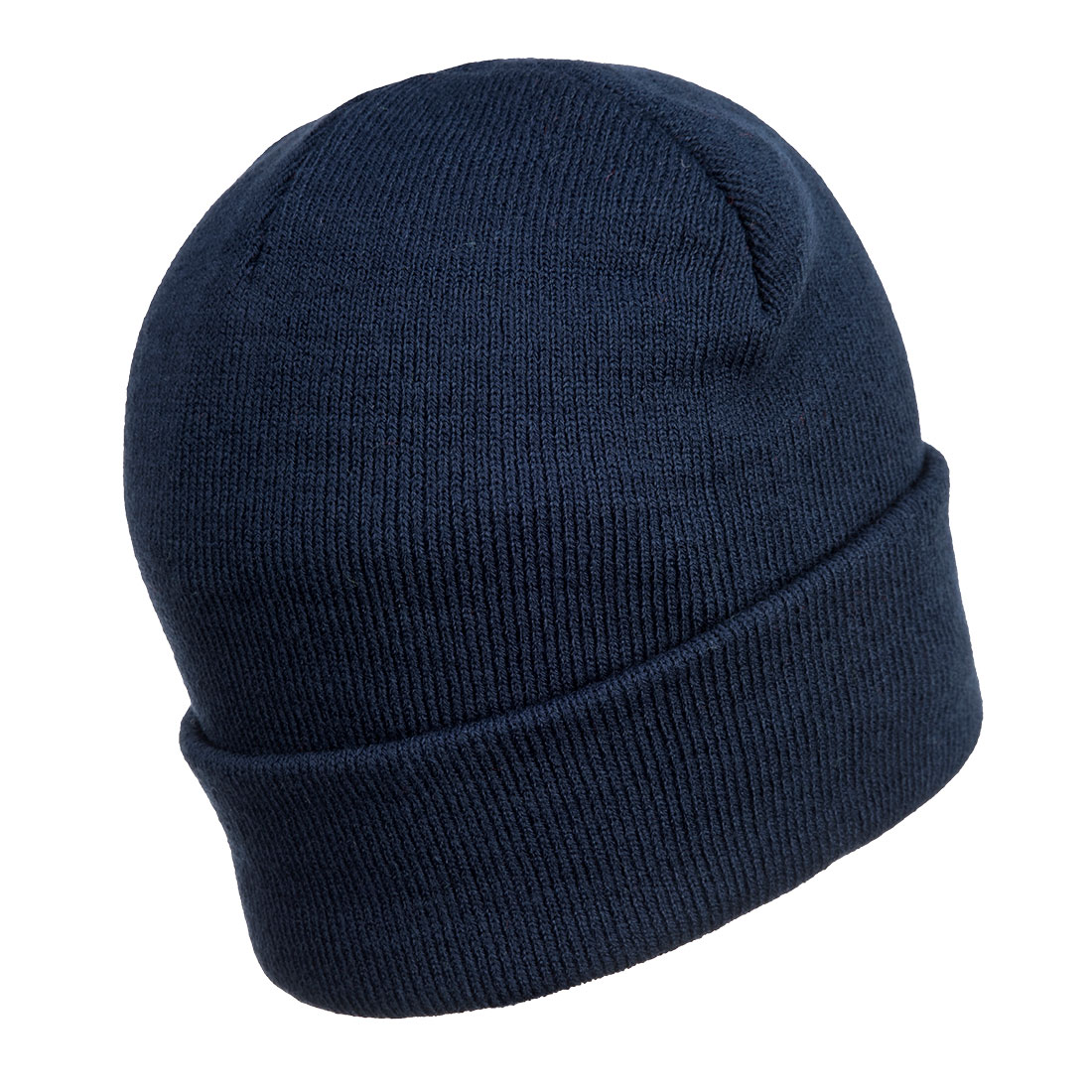 Portwest Navy LED Beanie Hat - USB Rechargeable Headlight - Camping Cycling Workwear