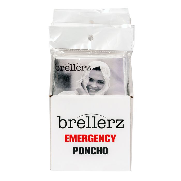 Brellerz Emergency Waterproof Rain Poncho Raincoat Transparent Lightweight w/ Hood