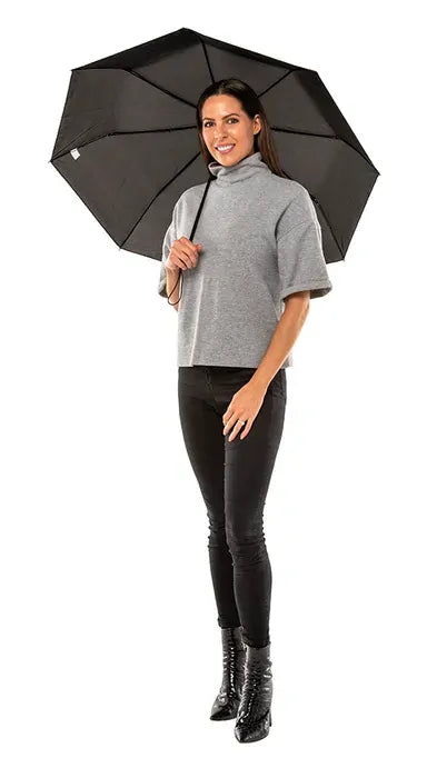 12x 25cm BRELLERZ Umbrellas (Bulk Pack) - Windproof 8 Rib with Safety Close Feature - For Travel & Rain