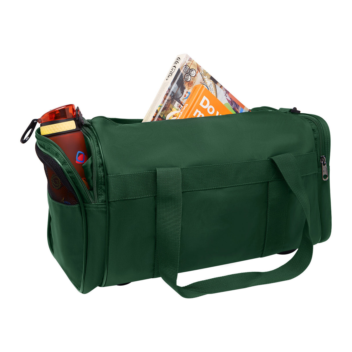 28L Travel Foldable Duffel Bag Gym Sports Luggage Foldaway School Bags - Bottle Green