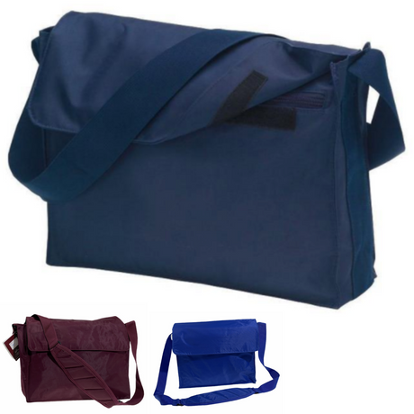 Leuts Tote Library Shoulder Bag School Book Books Carry Storage Messenger - Royal Blue