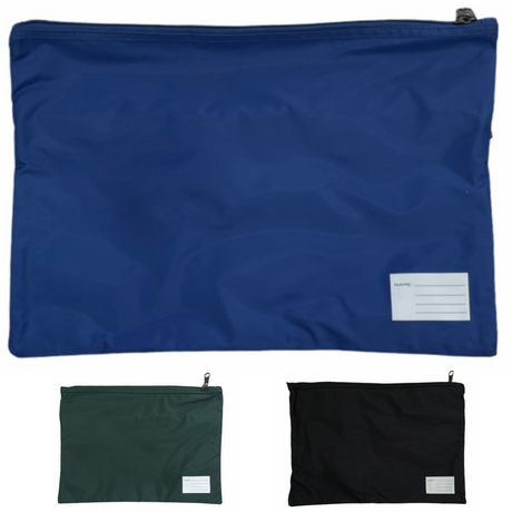 Leuts Twin Zip Jumbo Pencil Case Travel Bag Pouch Storage School Office Pen - Black