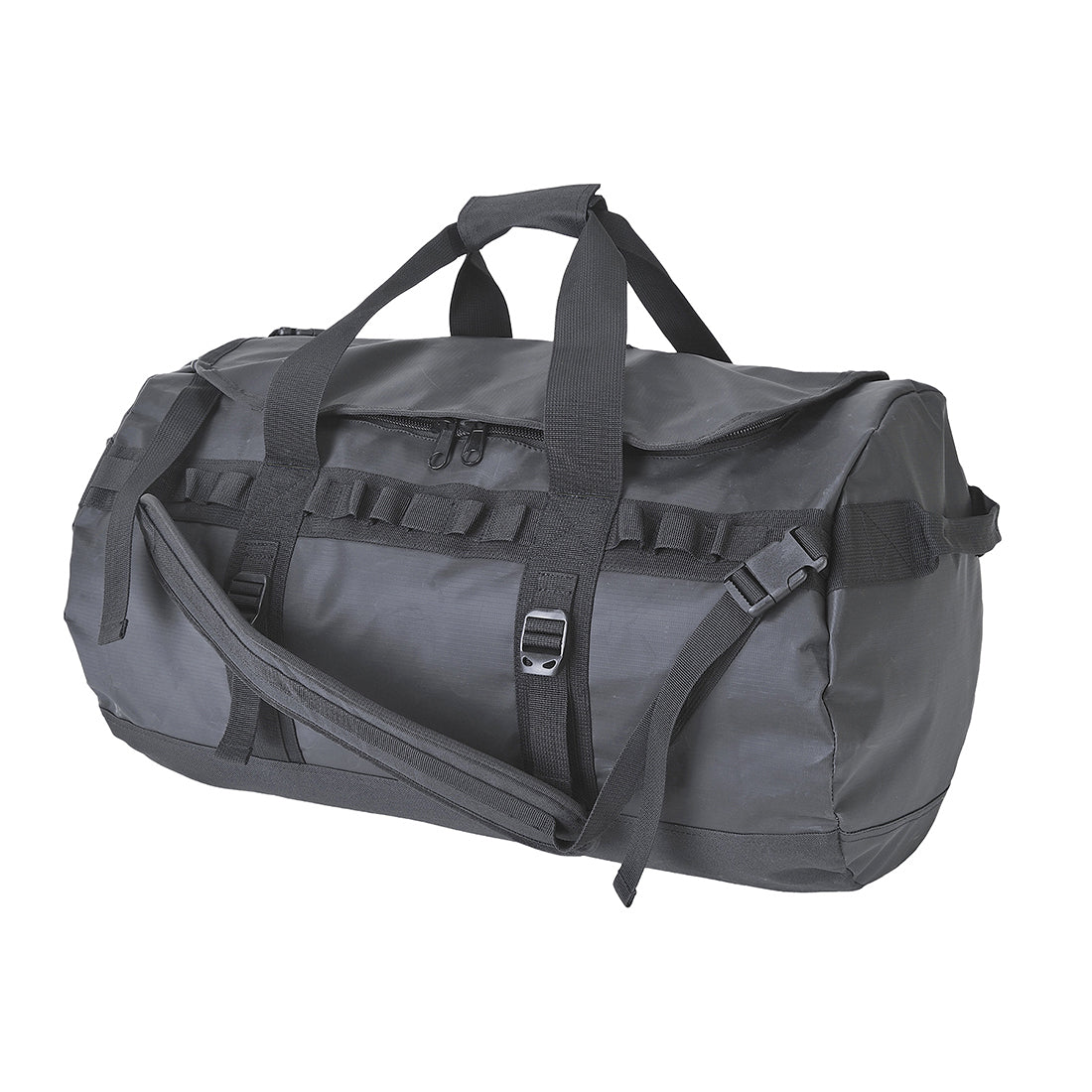 Portwest 70L Waterproof Duffle Bag - Black (Travel Gym Overnight Foldable Duffel)