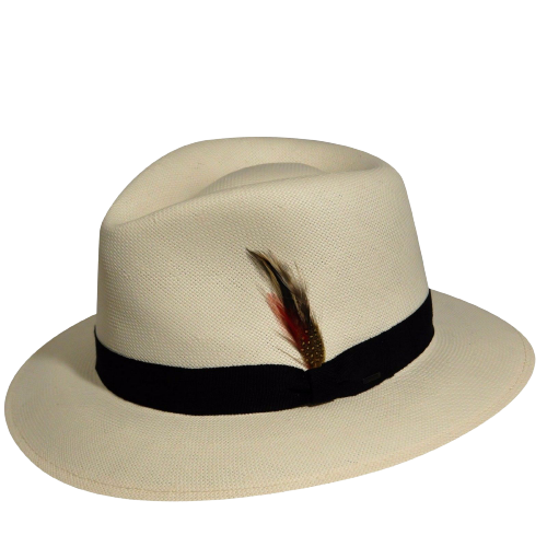 BAILEY Konrath Lite Straw Hat Summer Sun MADE IN USA Trilby Fedora 63125 - Natural