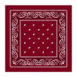 BANDANA Paisley 100% COTTON Head Wrap Durag Bandanna Summer Biker Scarf Mask - Burgundy
