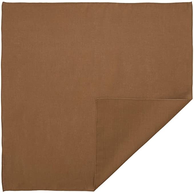 BANDANA 100% COTTON Head Wrap Durag Bandanna Summer Scarf Mask in Plain Brown