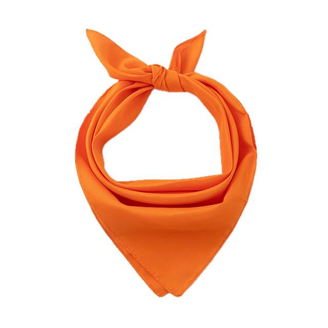 Plain Bandana 100% COTTON Head Wrap Durag Bandanna Summer Biker Scarf Mask - Orange