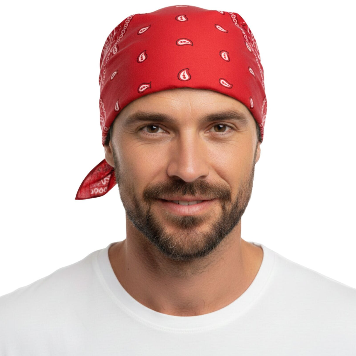 Red Paisley Bandana - 100% Cotton Head Wrap/Durag/Scarf/Mask