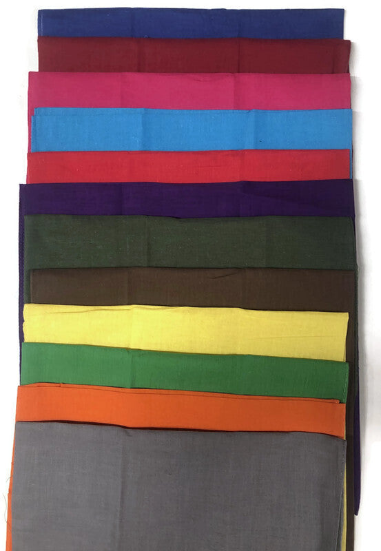 12x HANDKERCHIEFS 100% Cotton Pocket Square Hanky Handkerchief 54x54cm