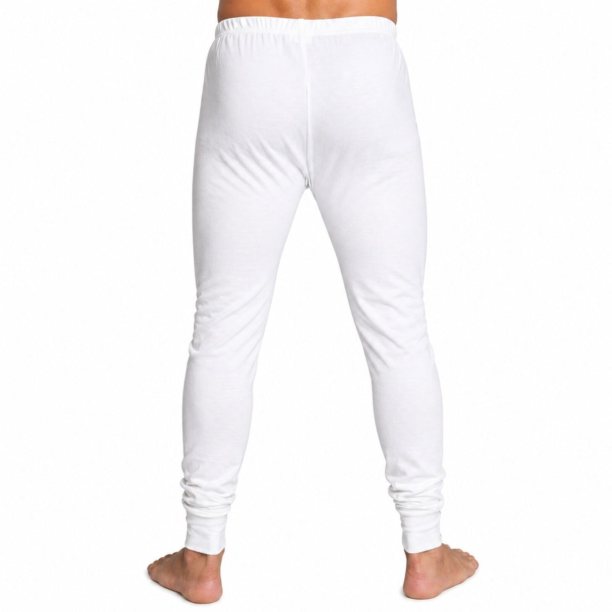 Mens Merino Wool Long John Thermal Pants - Beige (Warm Base Layer Underwear)