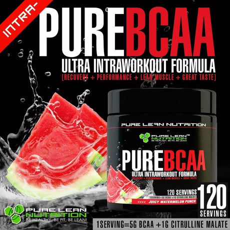 Pure BCAA Intra Workout 120 Serves Branch Chain Amino Acids Recovery in Watermelon
