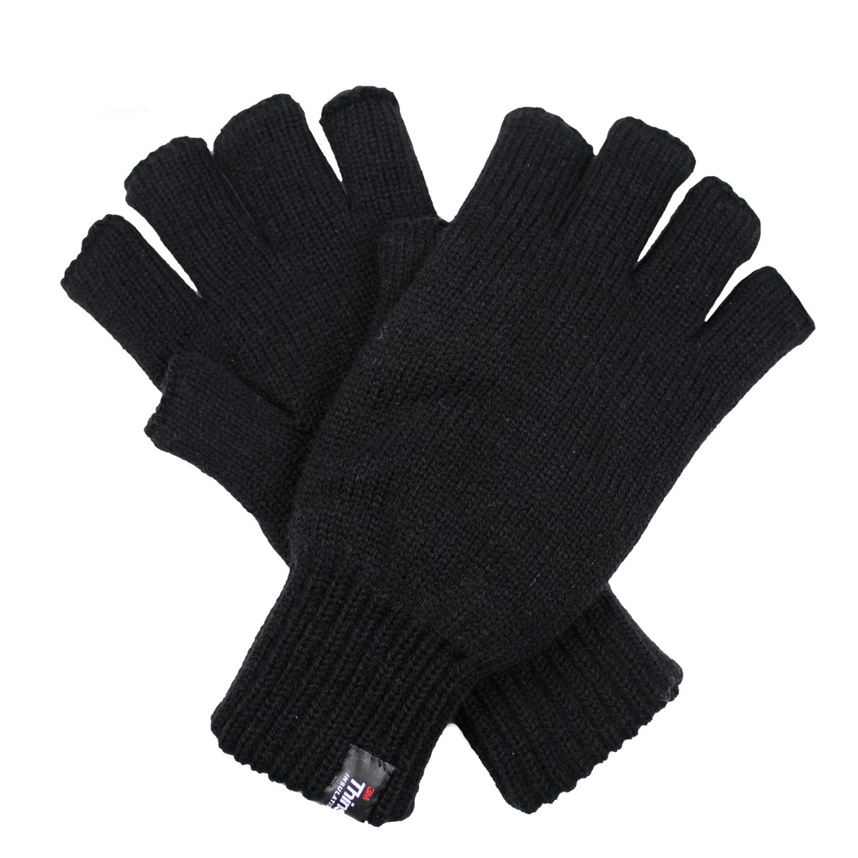 Dents Mens 2pc Winter Set - 3M Thinsulate Beanie Hat & Fingerless Knitted Gloves