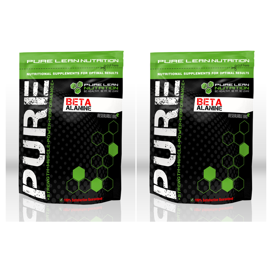 2x 1KG Pure Lean Nutrition Beta Alanine Powder Pack - Pre-Workout (Premium Grade Supplement)