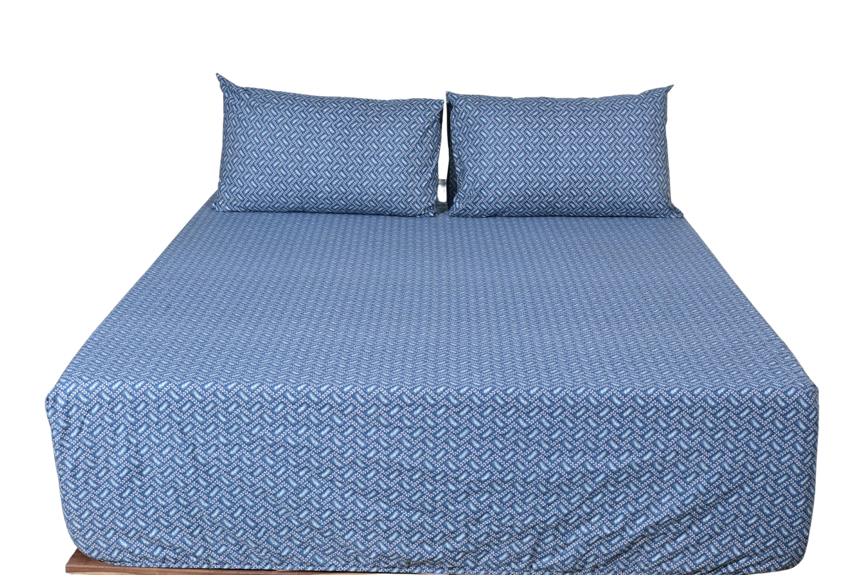Baltic Pure Cotton Fitted Bed Sheet + Pillowcase Set