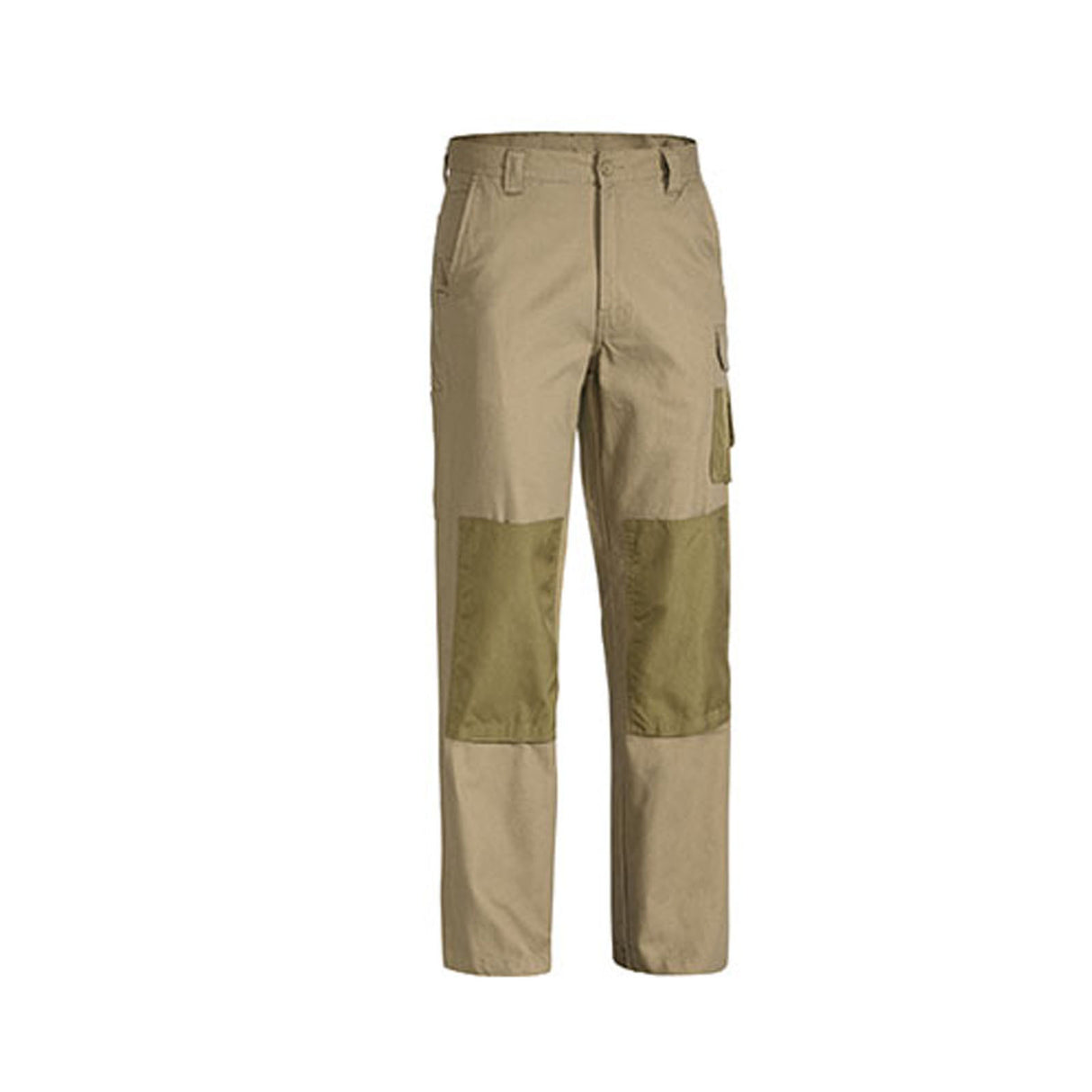 BISLEY Mens Razar Cordura Utility Pants Workwear Cotton Trousers Work BPU6110 - Khaki
