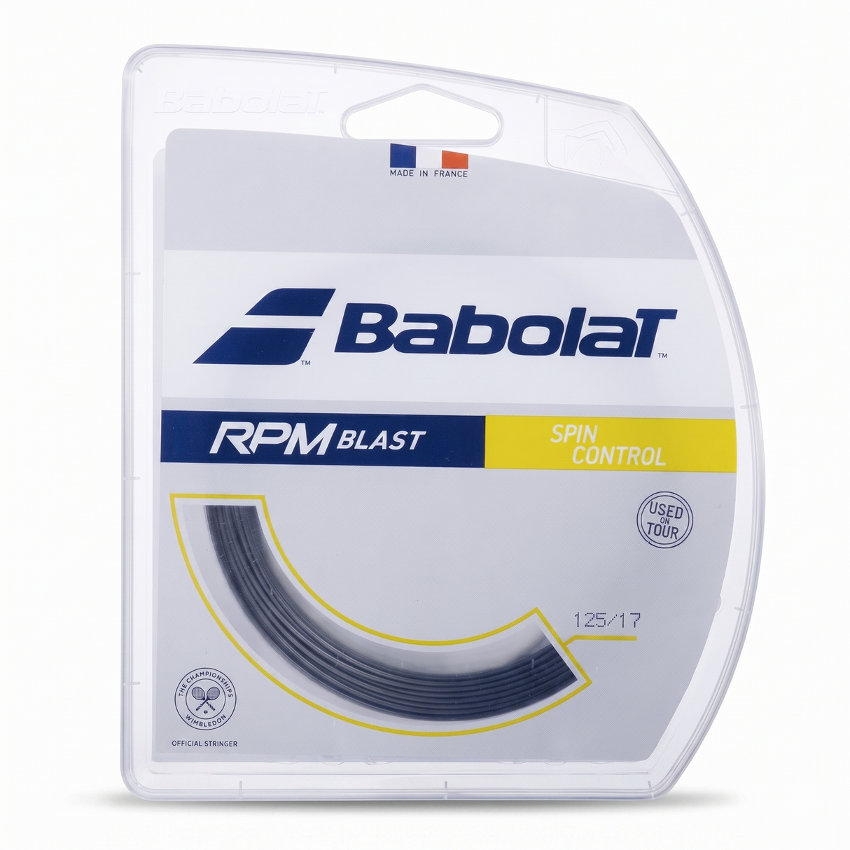 Babolat RPM Blast Tennis String 1.25mm/17 Gauge - Single Pack (Made in France)