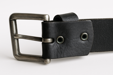 Mens Genuine Full Grain Leather Belt Made in Australia in Black