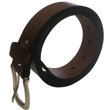 Mens Genuine Full Grain Leather Belt Made in Australia in Cognac