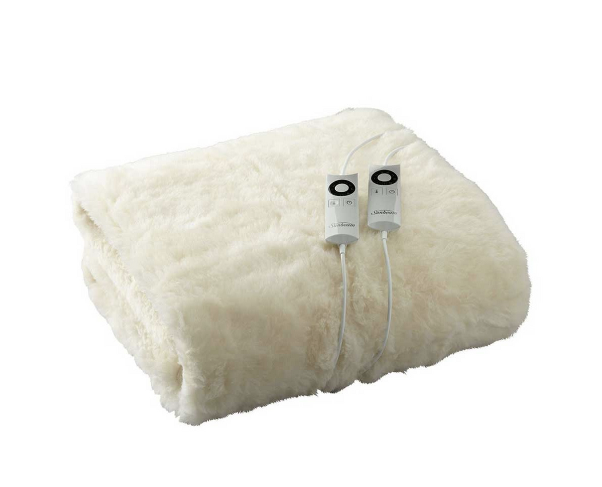 Sunbeam Heated Electric Blanket - Super King - Fleece Wool - BLW5681