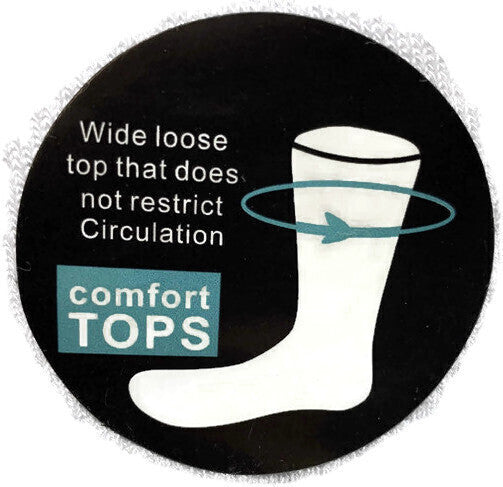 12 Pairs Premium Bamboo Loose Top Socks Diabetic Diabetes Circulation Eco Sox - White