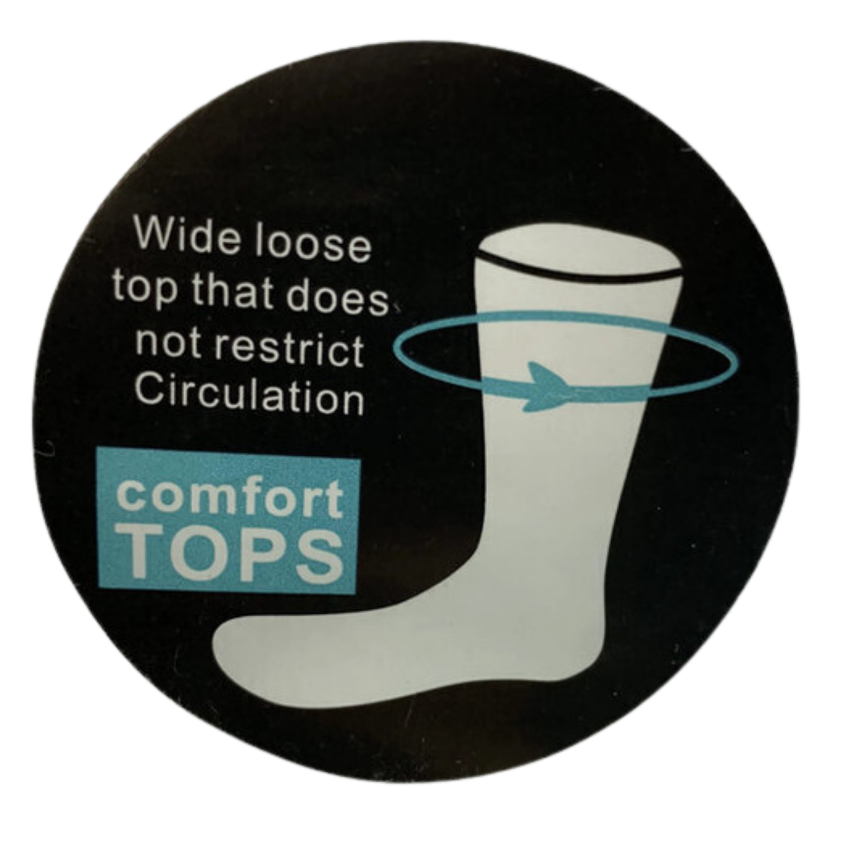 1 Pair Premium Bamboo Loose Top Socks Diabetic Diabetes Circulation Eco Sox - White