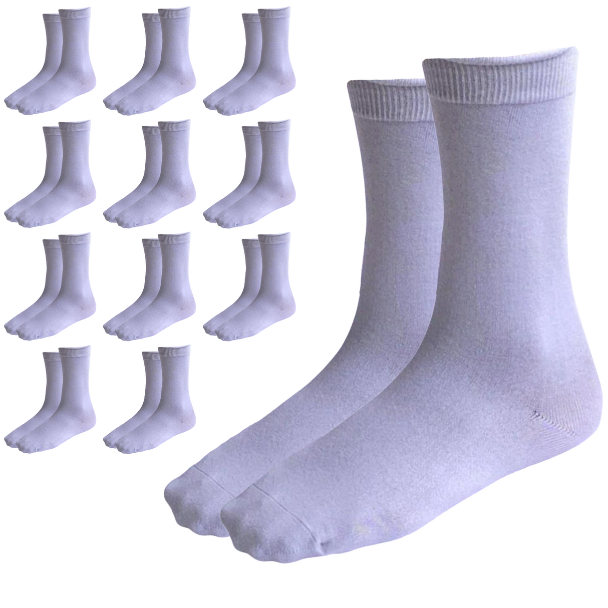 12 Pairs Premium Bamboo Loose Top Socks Diabetic Diabetes Circulation Eco Sox - Assorted