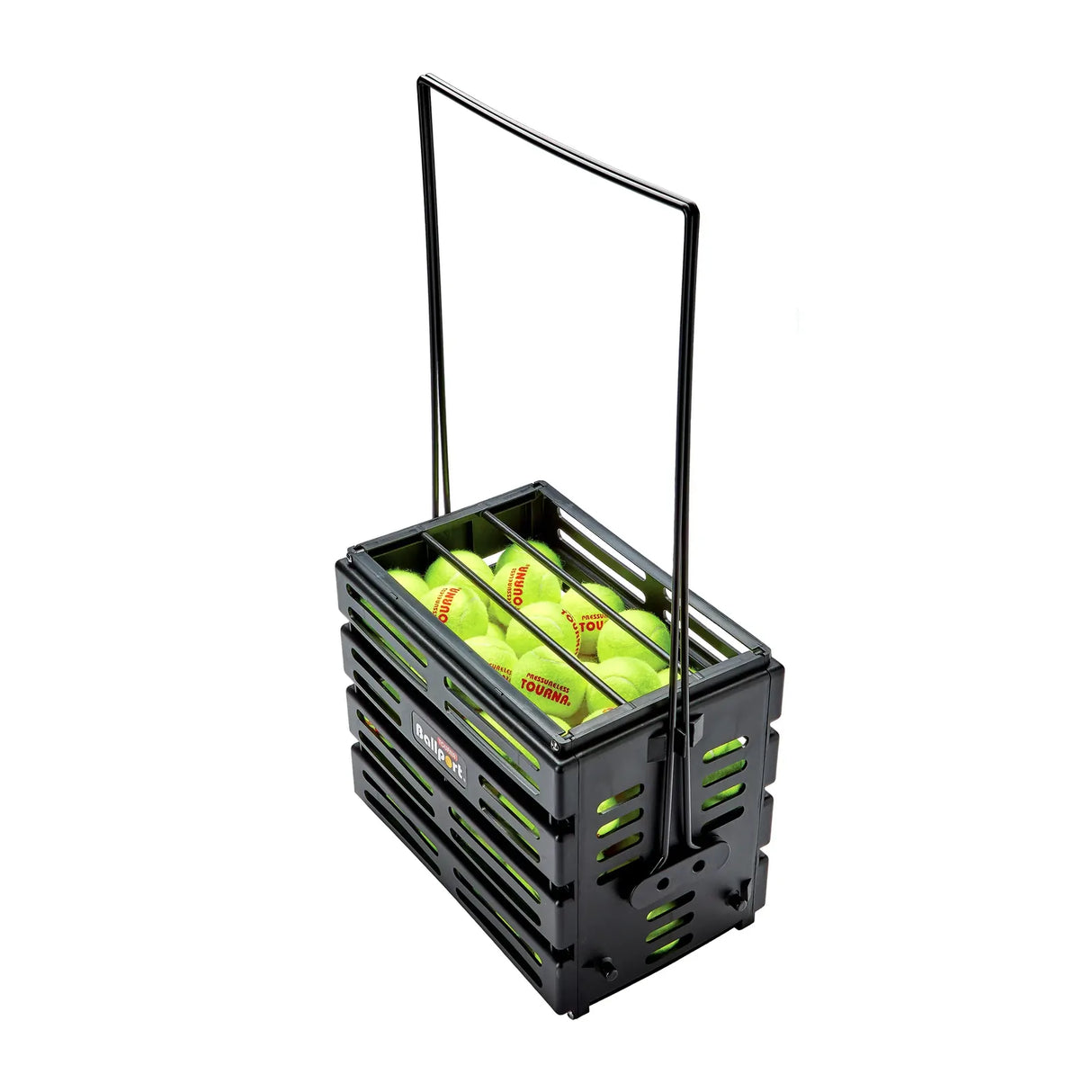 Tourna Ballport 80 Tennis Ball Basket 80-Ball Capacity Lightweight Polypropylene in Black