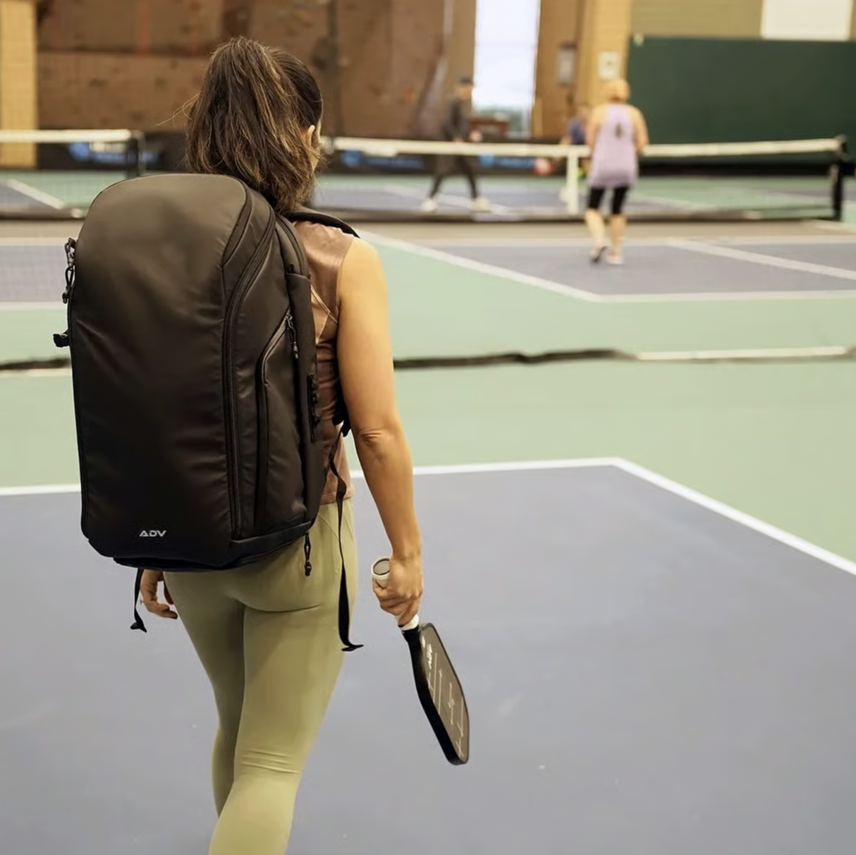 ADV Tennis Backpack V2 Bag (3 Racquet Capacity) w/ 16" Laptop Sleeve + Cooler in Midnight Black/Charcoal