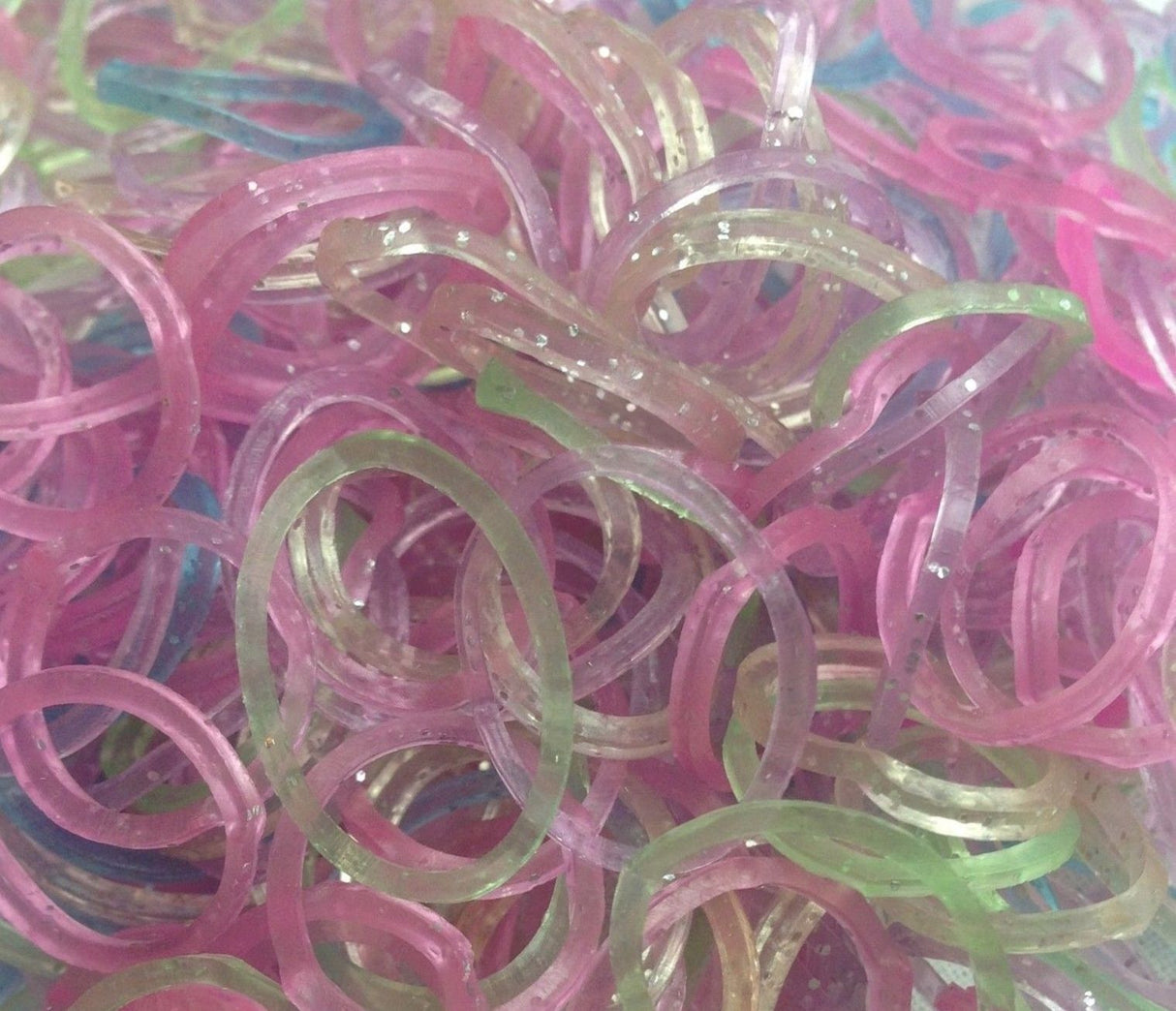 1200 pcs LOOM BANDS Rubber Refill Kit DIY Magical Bracelet 36S Clips,6 Hook - Plain Purple