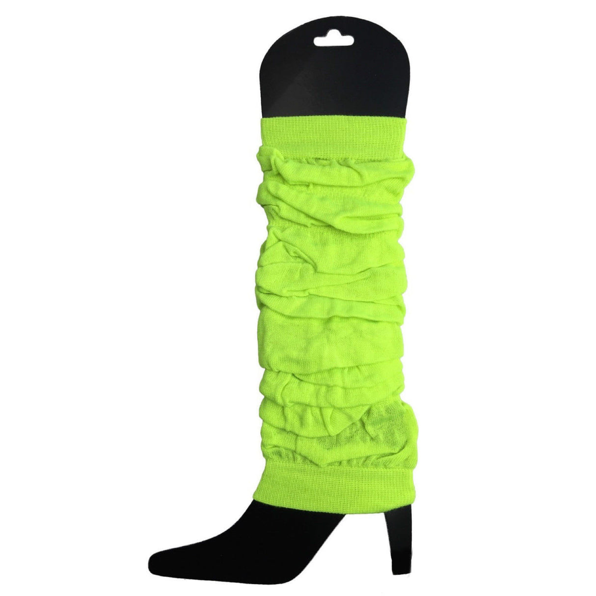 12x Fluro Yellow Leg Warmers Bulk Pack - Womens Dance Costume/80s Party