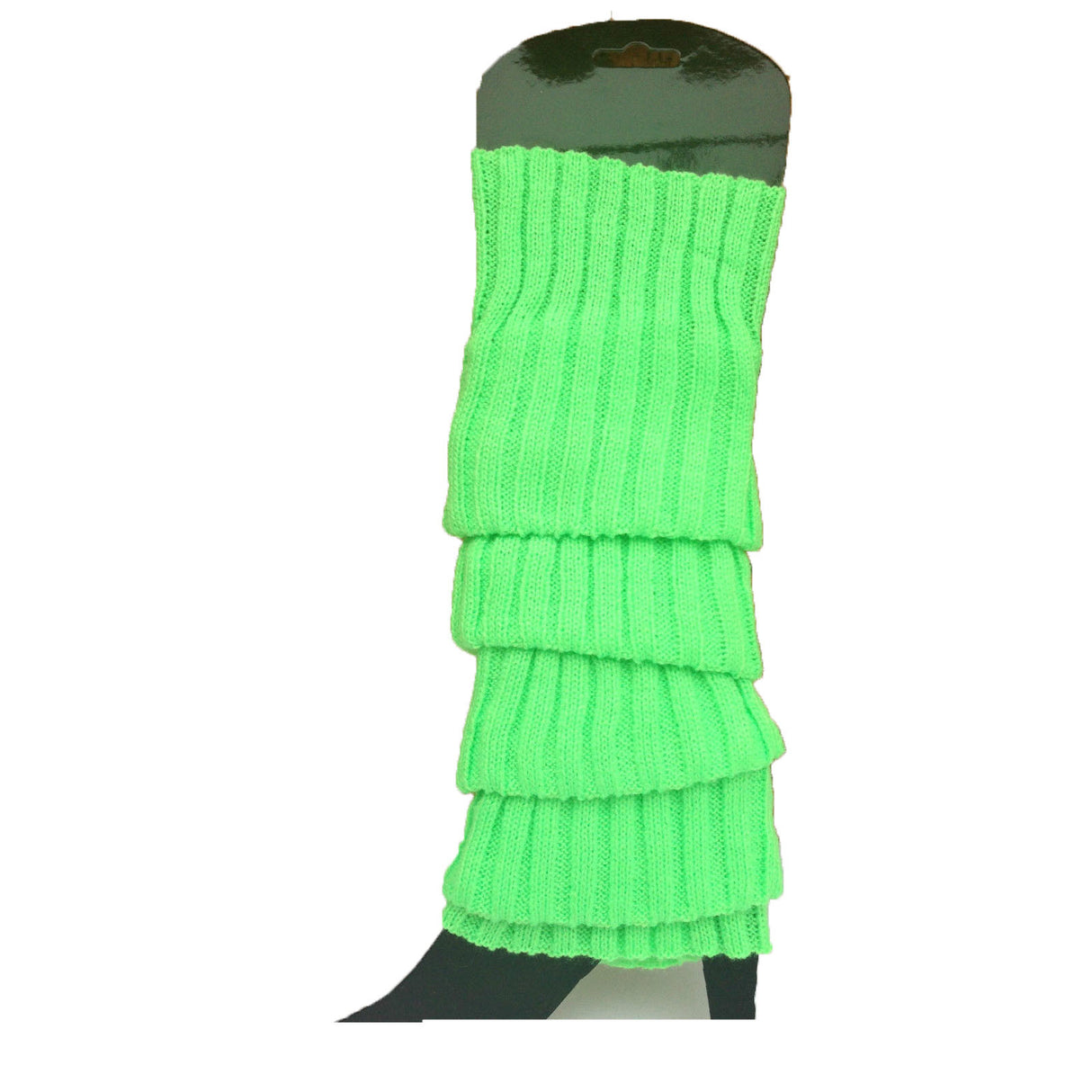 24x Fluro Green Ribbed Leg Warmers Bulk Pack - Womens Dance Costume/80s Party