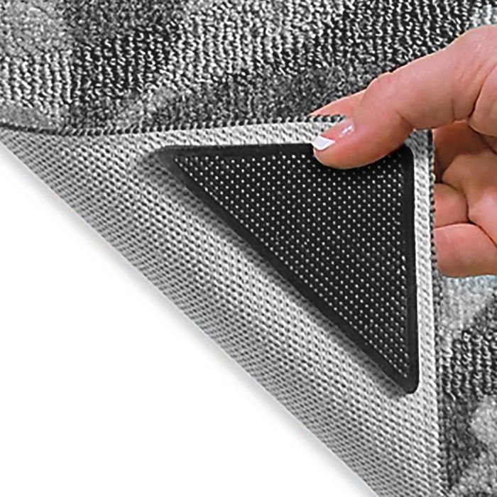 4x Non-Slip Reusable Rug Grippers - Anti-Skid Carpet Mat Pads (Washable)