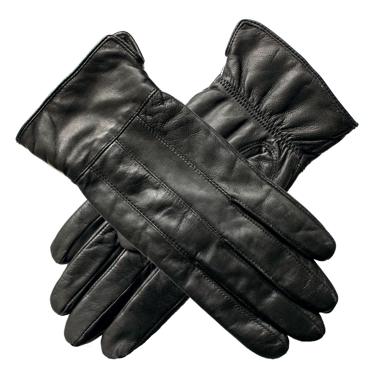 Ladies Genuine Sheepskin Leather Gloves Fleece Lined Warm Winter Womens in Black