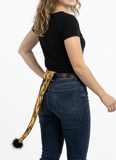 80cm Tiger Animal Tail w/ Waist Strap - Cat/Devil Costume (Halloween & Fancy Dress)
