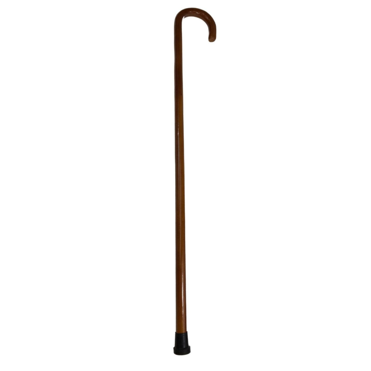 92cm WOODEN WALKING STICK Wood Cane Pole Carved Varnished Deluxe Quality Sturdy - Brown